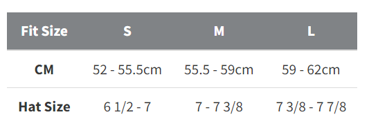 Bern helmet size hot sale chart